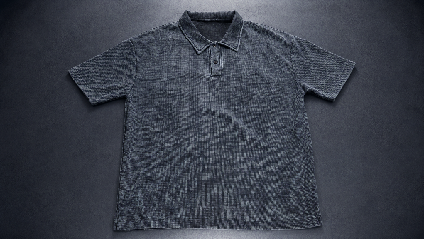 Slate Wash Polo - Black - Product photo 8
