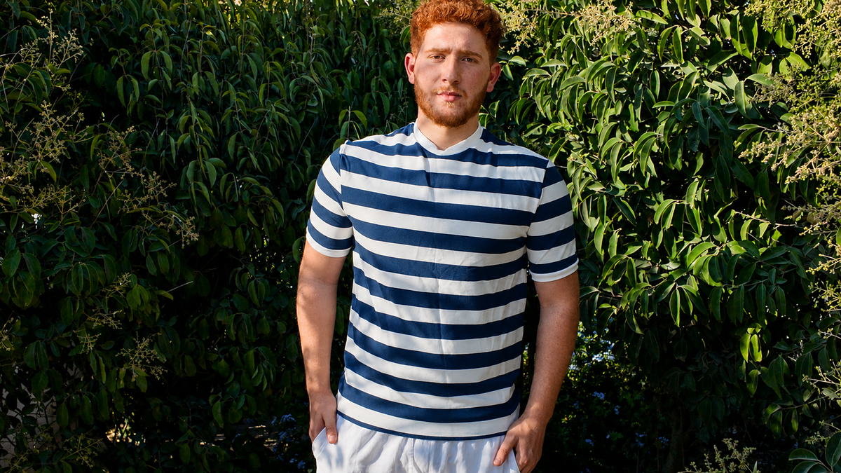 Quiet Lines Tee - Blue - Image 6