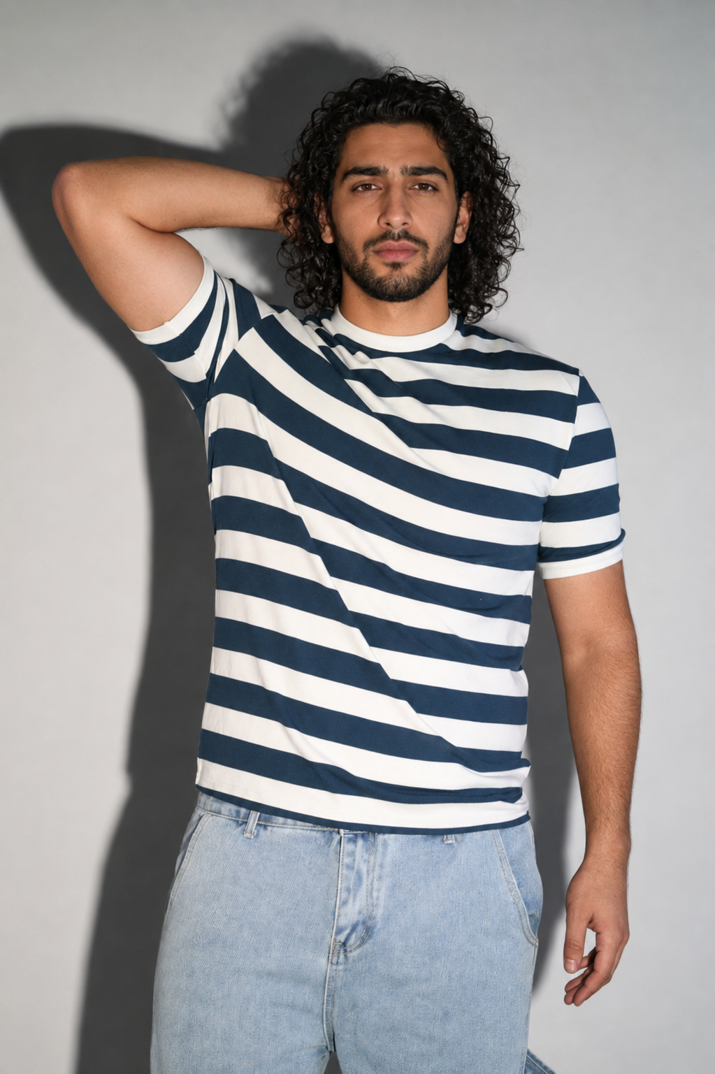 Quiet Lines Tee - Blue - Image 9
