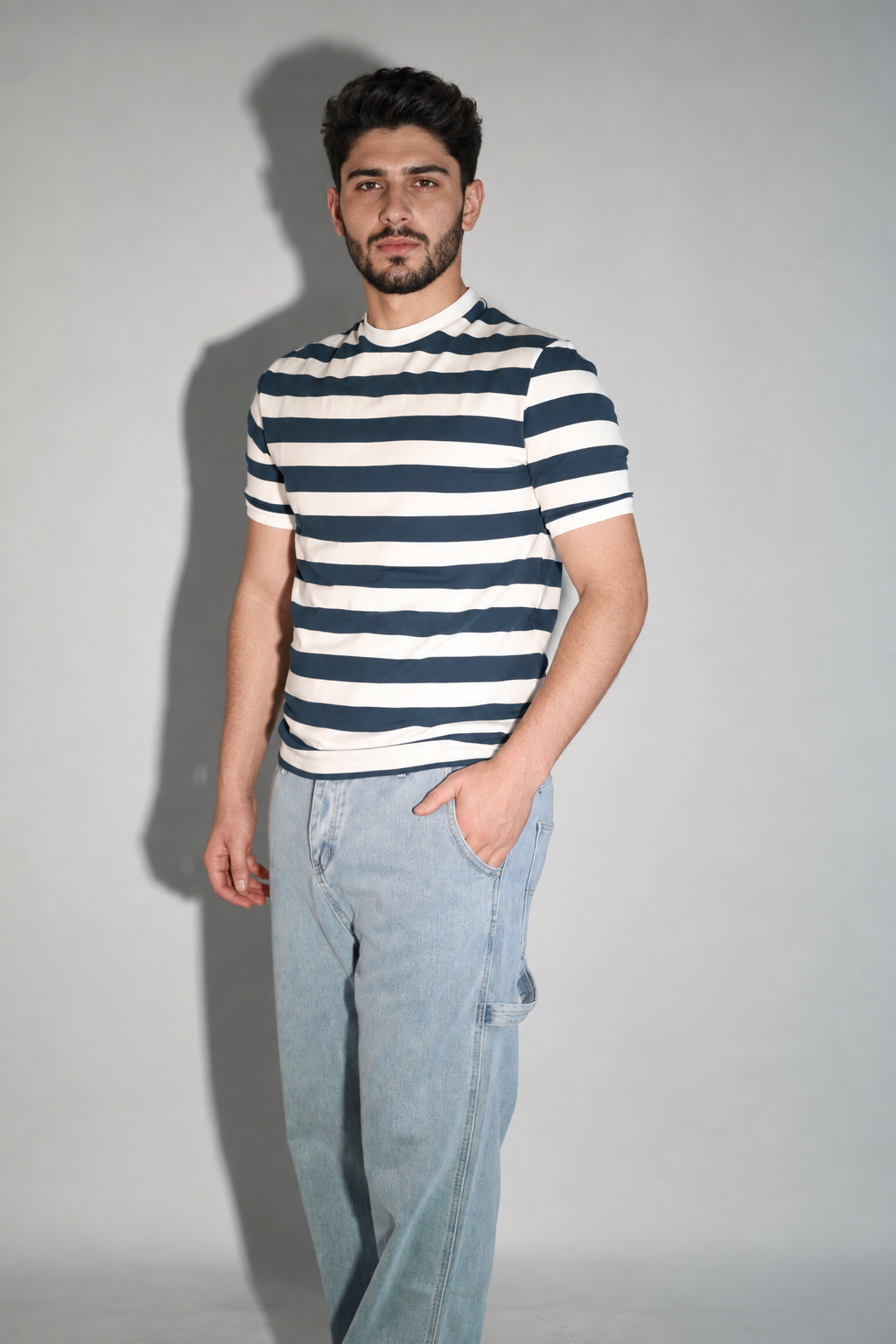 Quiet Lines Tee - Blue - Image 11