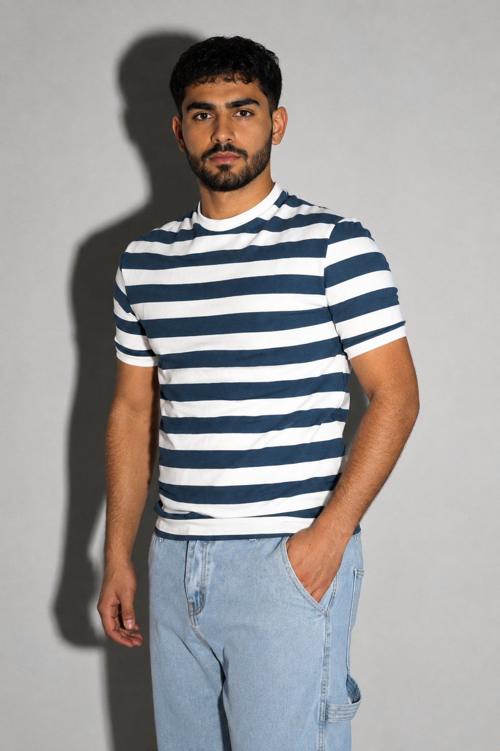 Quiet Lines Tee - Blue - Image 13
