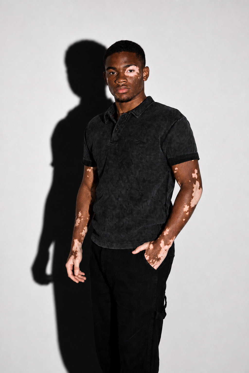 Slate Wash Polo - Black - Product photo 3