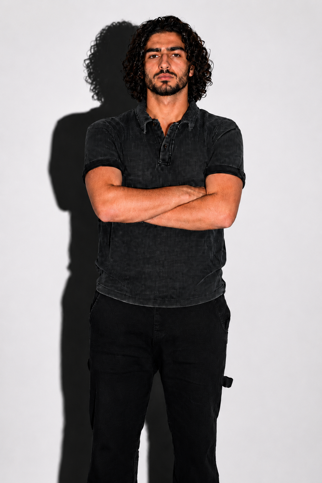 Slate Wash Polo - Black - Product photo 4