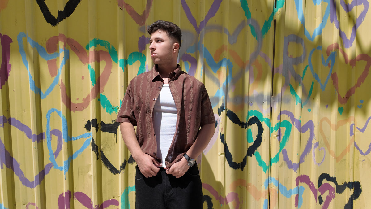 NINN-Naqsh-Shirt - Brown with Beige Pattern - Product photo 15
