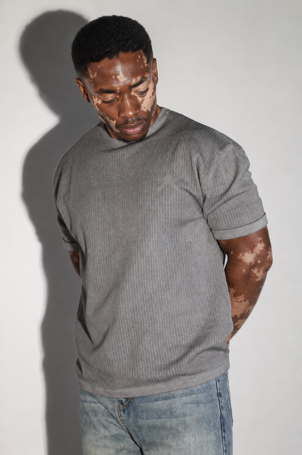 Origin Textured Knit Tee - Grey - Image 2