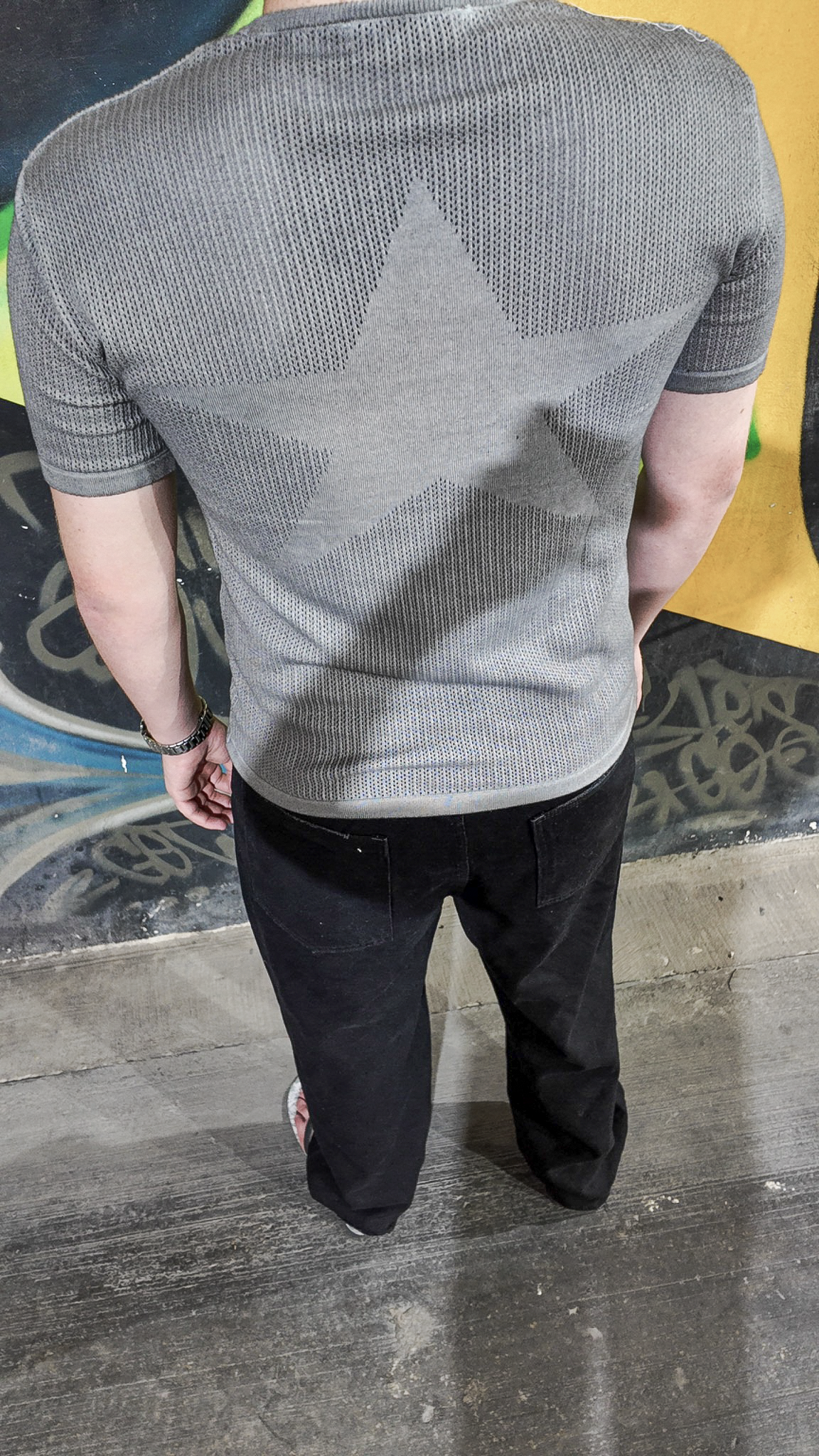 Origin Textured Knit Tee - Grey - Image 5