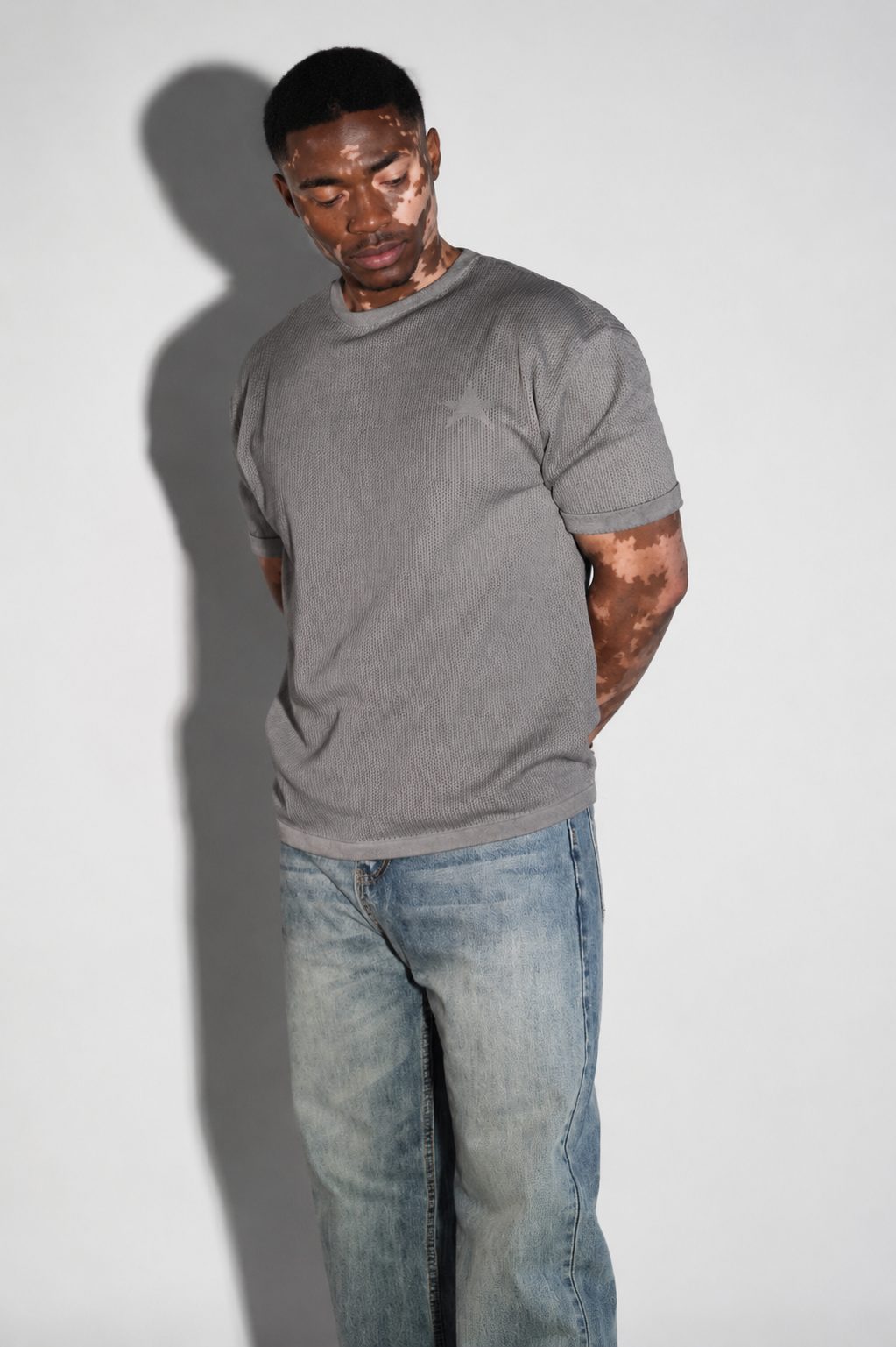 Origin Textured Knit Tee - Grey - Image 9