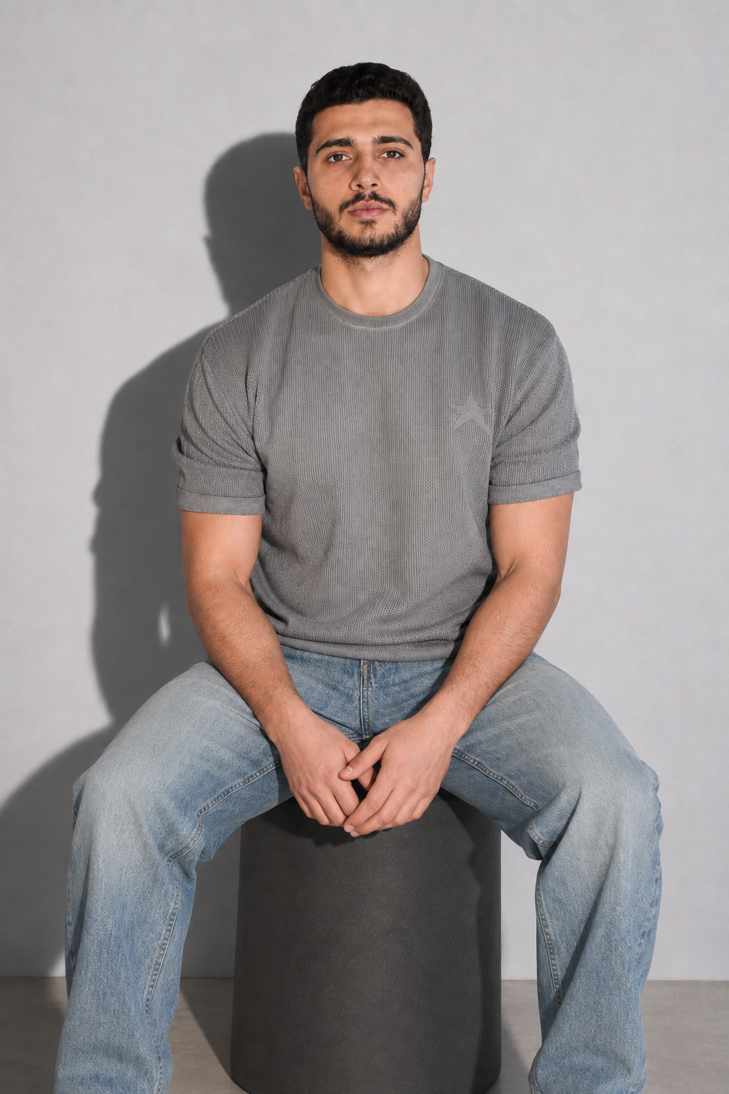 Origin Textured Knit Tee - Grey - Image 12