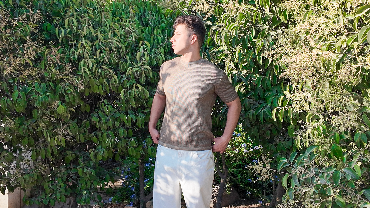 Origin Textured Knit Tee - Honey - Image 6