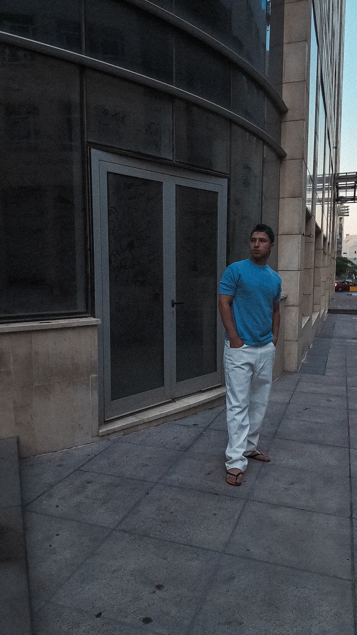 Origin Textured Knit Tee - Sky Blue - Image 1