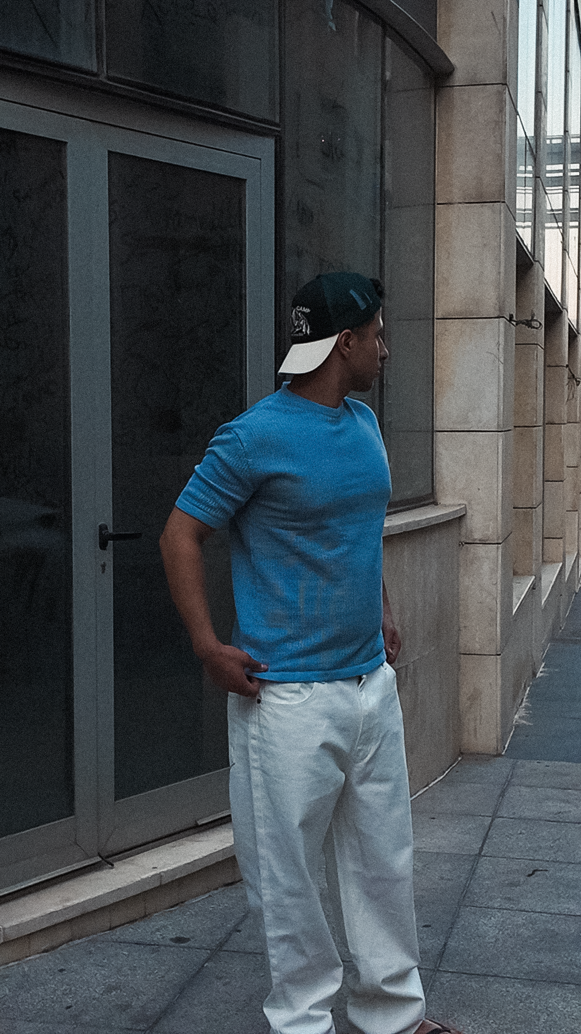 Origin Textured Knit Tee - Sky Blue - Image 4