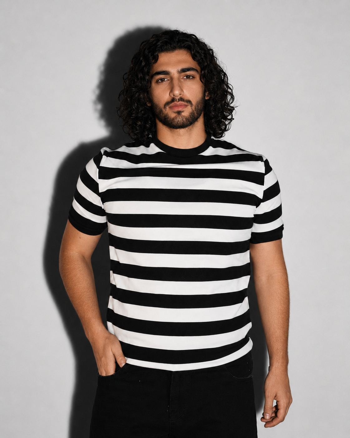 Quiet Lines Tee - Black - Product photo 12