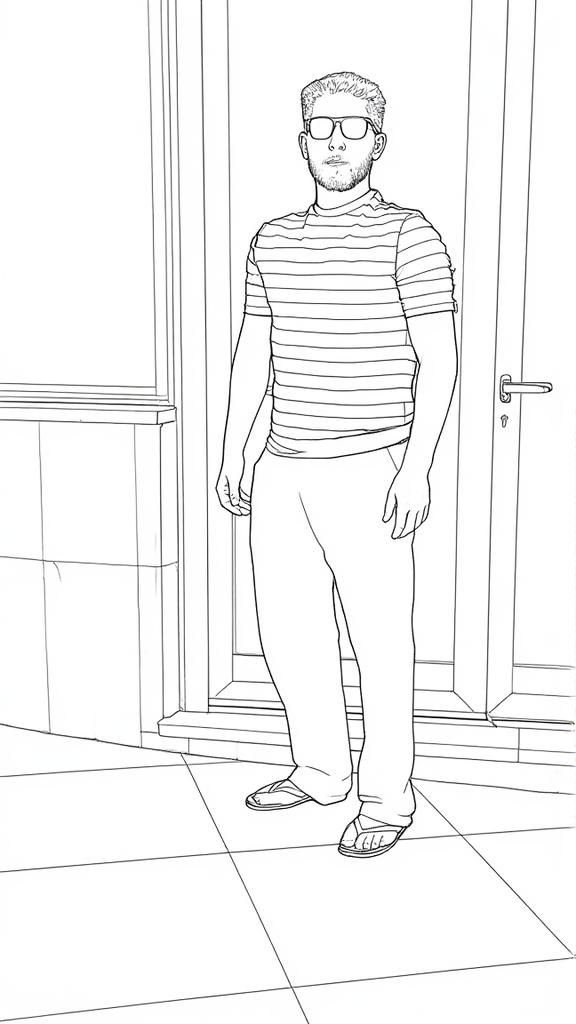 Quiet Lines Tee - Black - Product photo 14