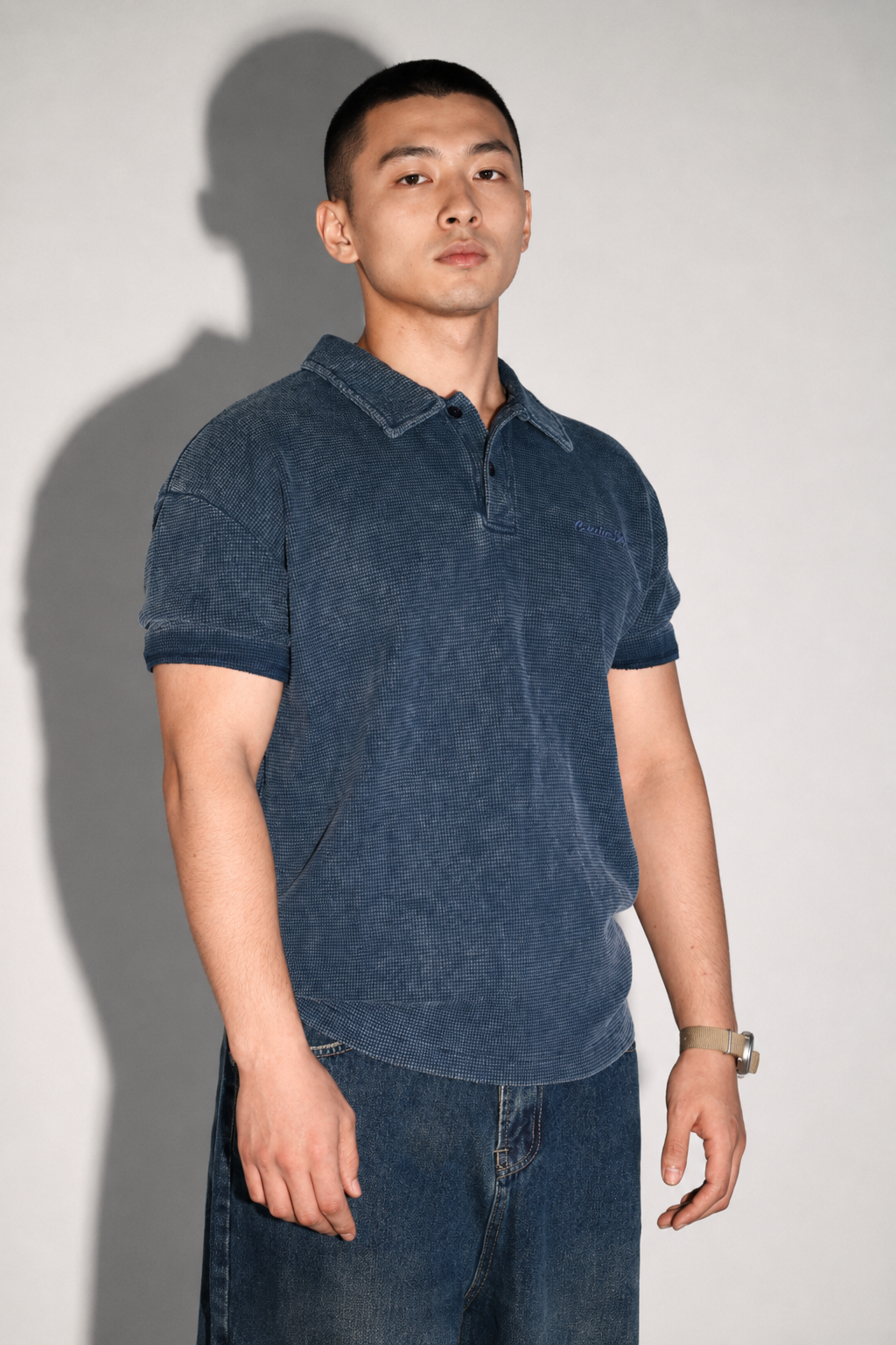 Slate Wash Polo - Navy - Image 10