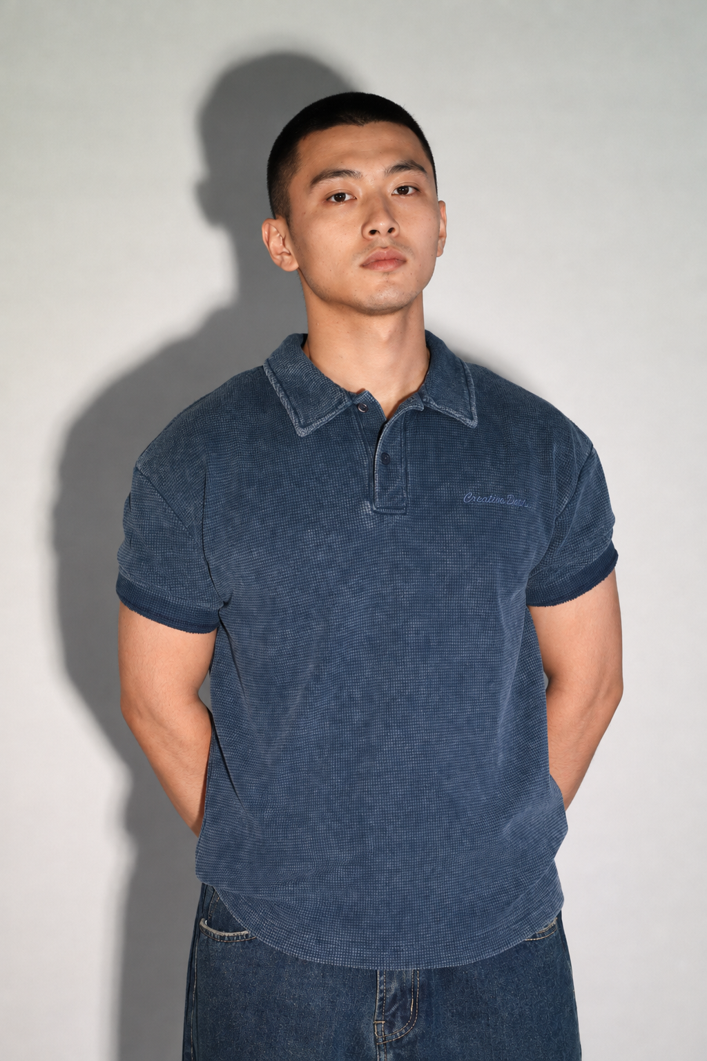 Slate Wash Polo - Navy - Image 9