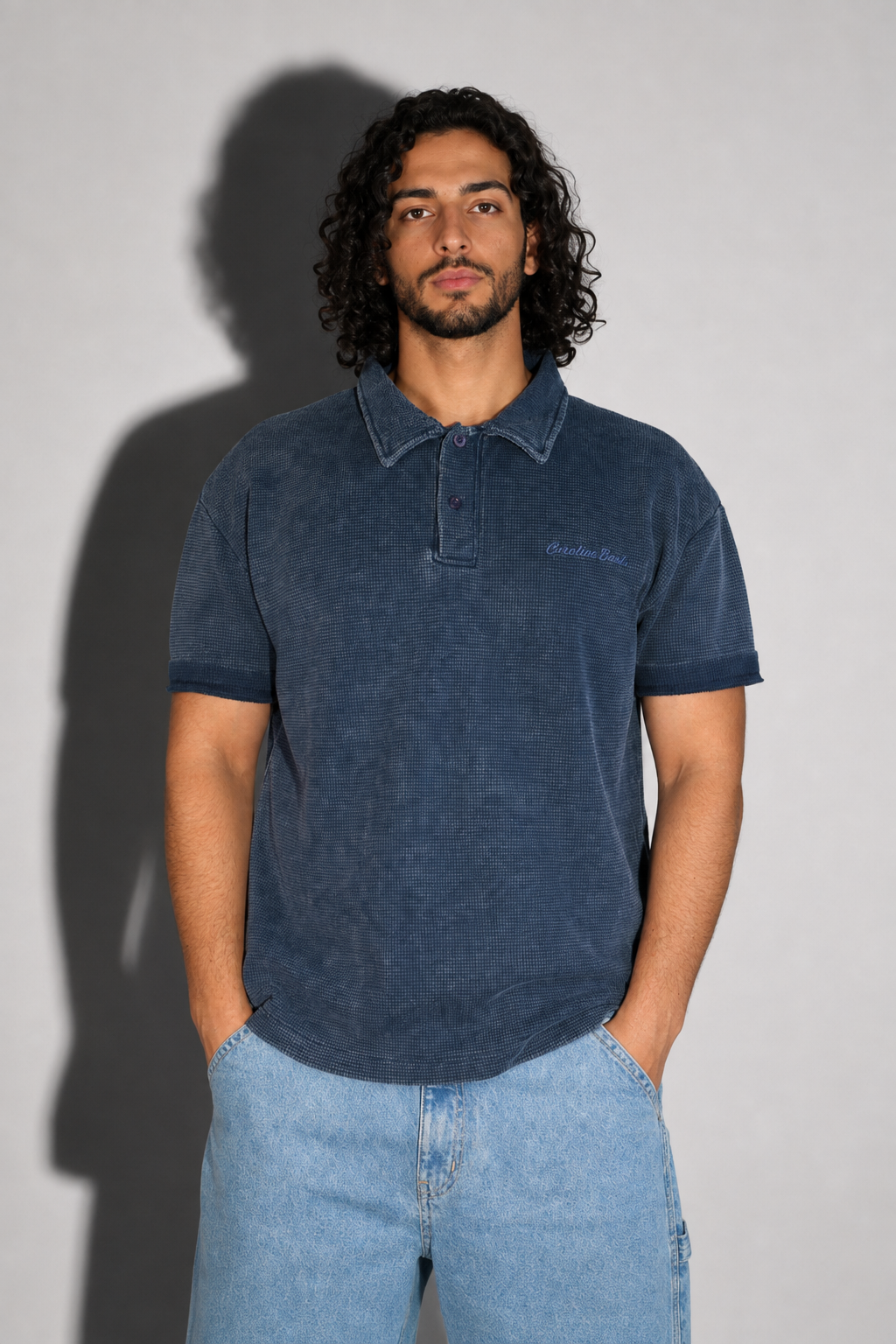 Slate Wash Polo - Navy - Image 5