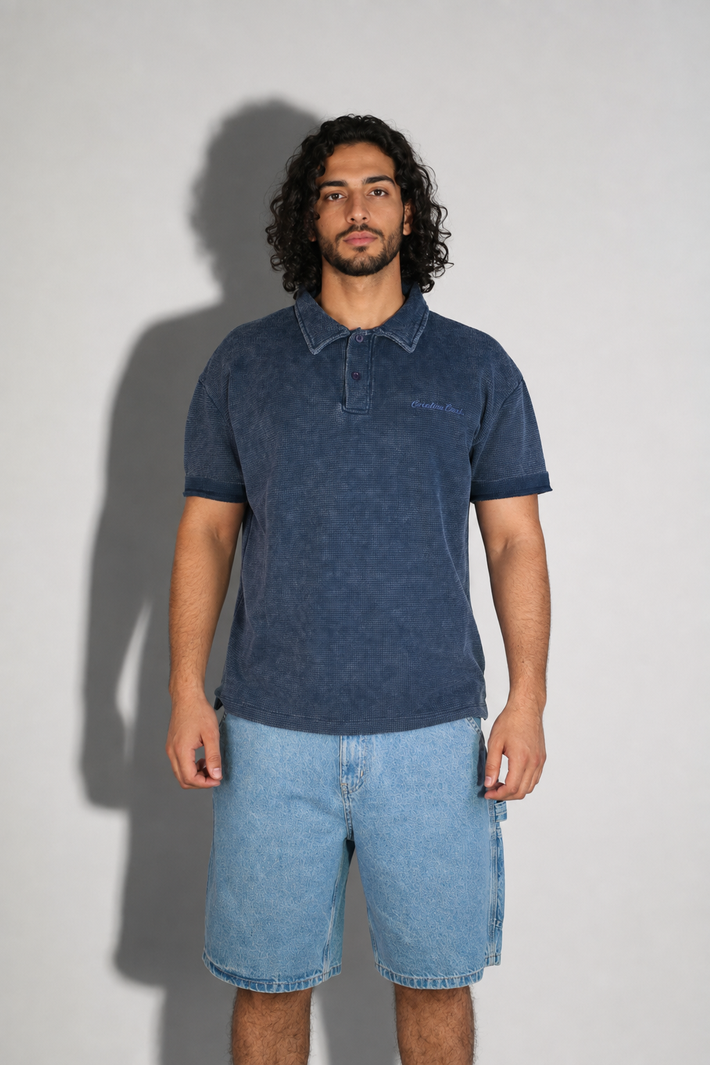 Slate Wash Polo - Navy - Image 4