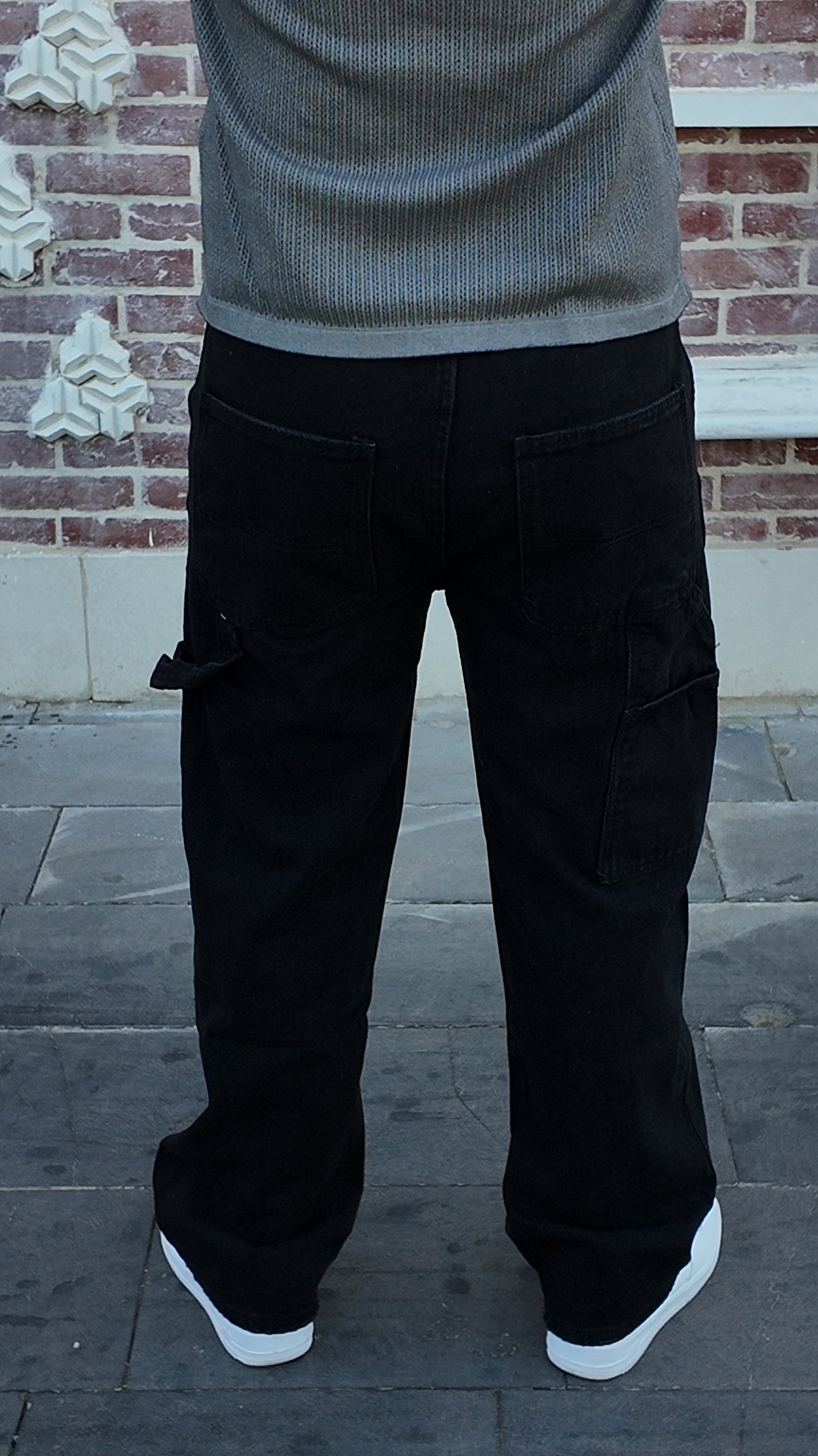 Utility Relaxed Jeans - Dark Black - Image 6