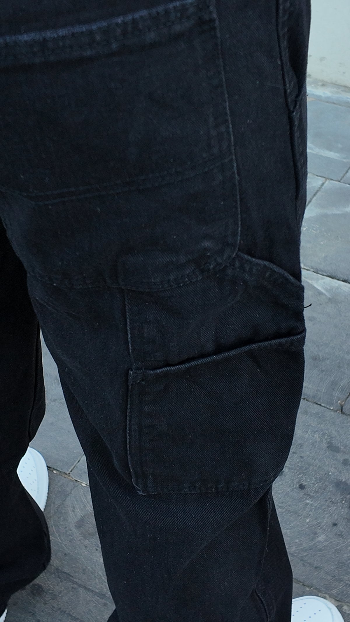 Utility Relaxed Jeans - Dark Black - Image 7