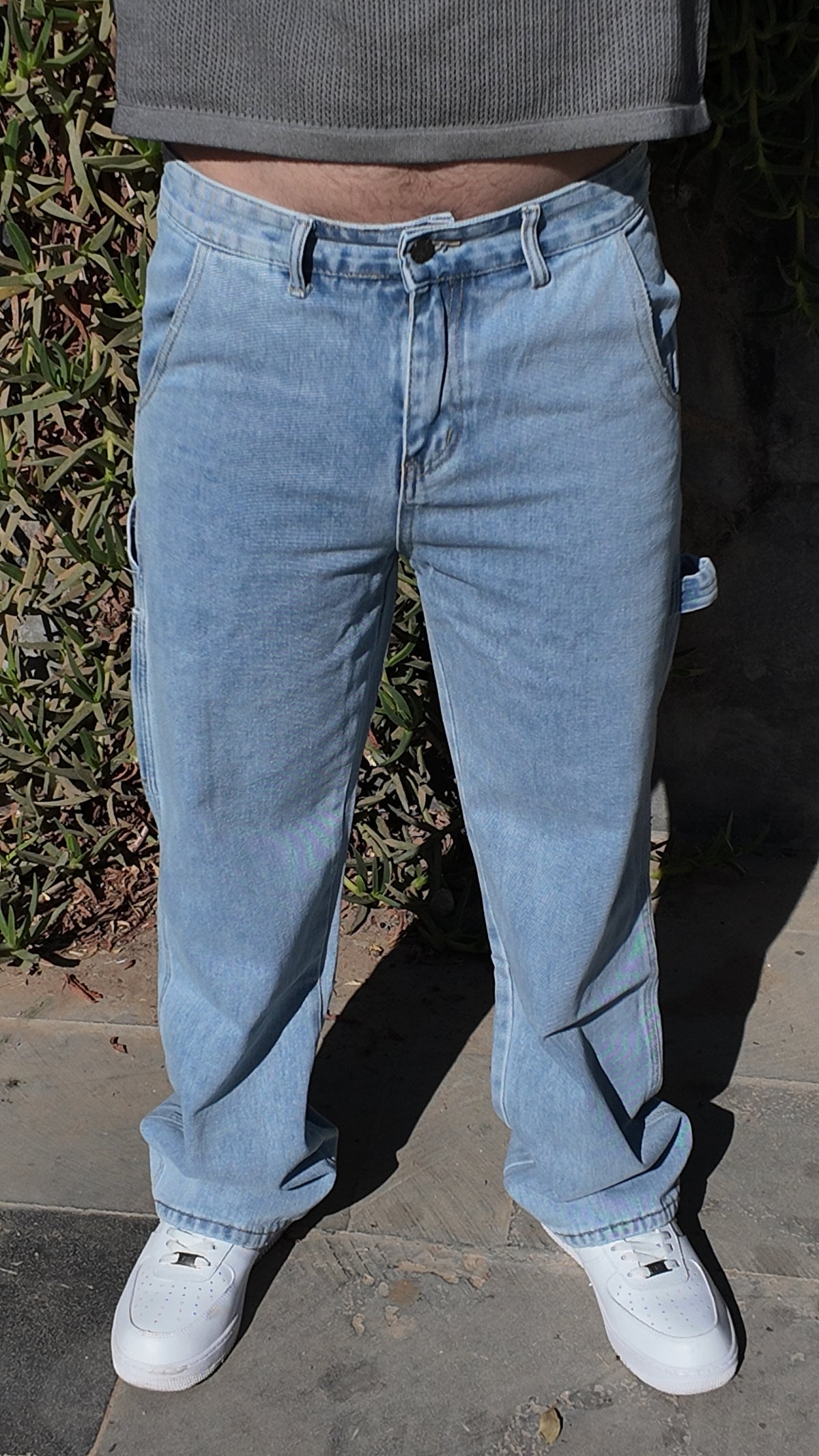 Utility Relaxed Jeans - Light Blue - Image 6