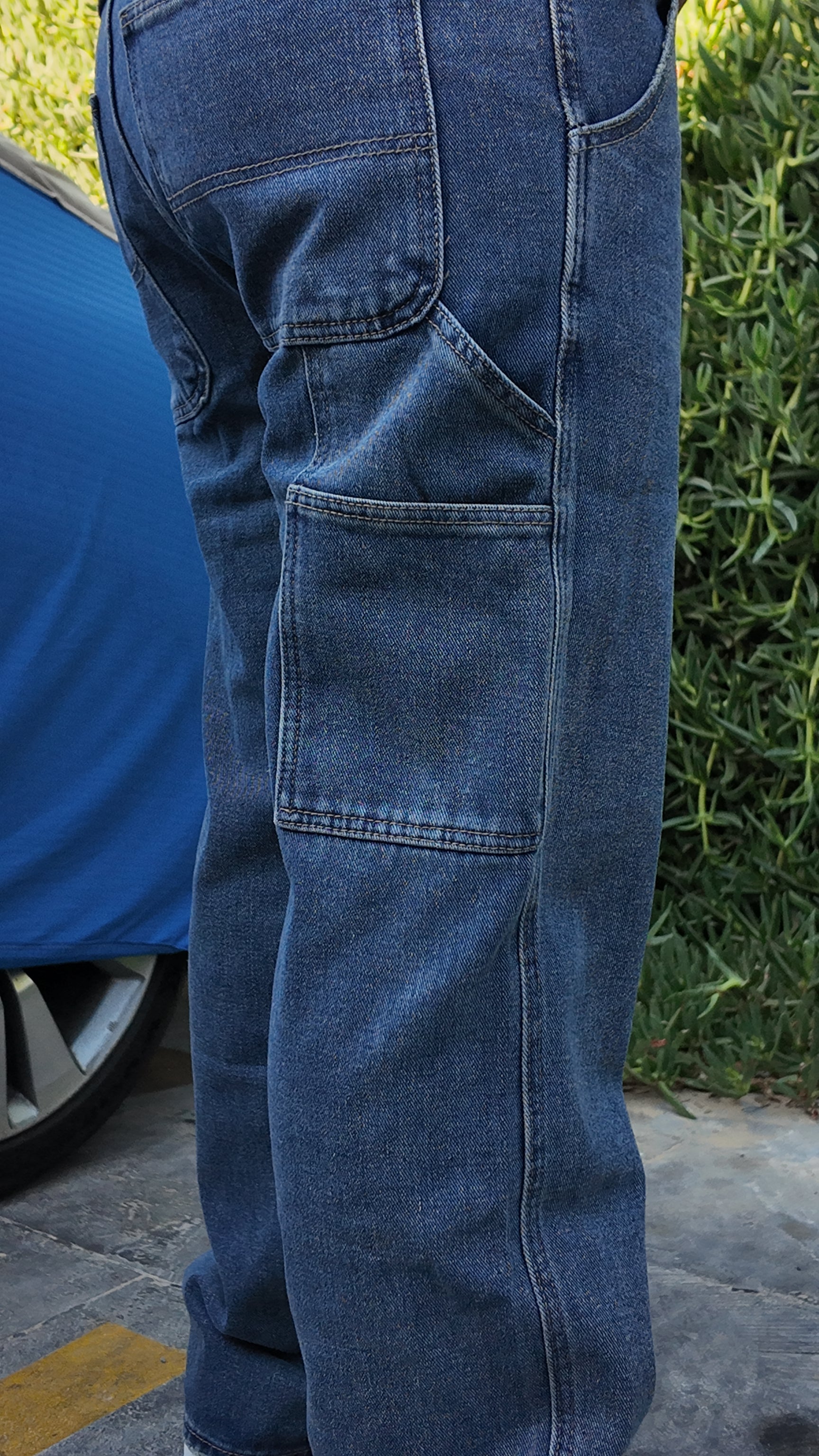 Utility Relaxed Jeans - Medium Blue - Image 6